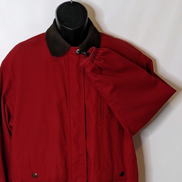 London Fog Red Medium Weight Zip Front Jacket Women's Size Medium - Picture 3 of 9